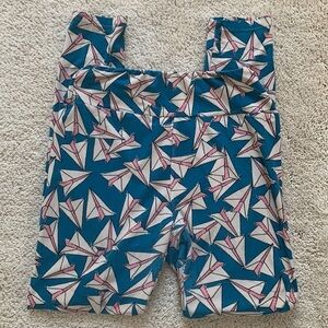 LuLaRoe Paper Airplanes Leggings - One Size
